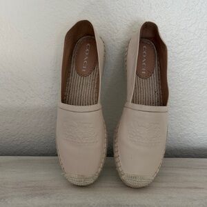 Coach Charlie Espadrilles Flats Women's Chalk Color Size 11